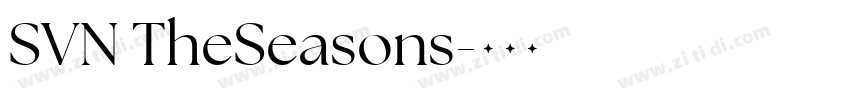 SVN TheSeasons字体转换 SVN TheSeasons字体转换